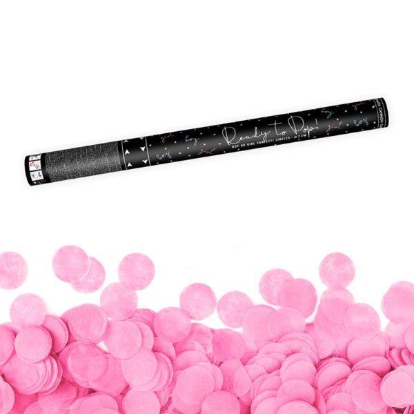 Tubo De Confettis Revelação Rosa