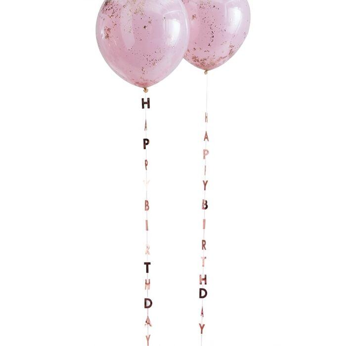 5 Fitas Para Balões Happy Birthday