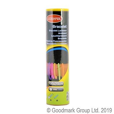 Tubo 100 Braceletes Fluorescentes Glow