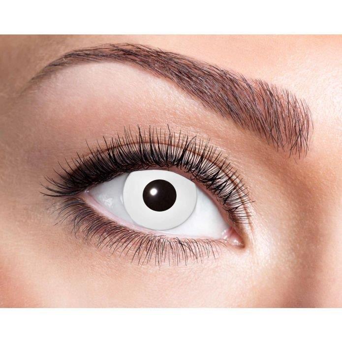 Lentes De Contacto De Fantasia Zombie Brancas