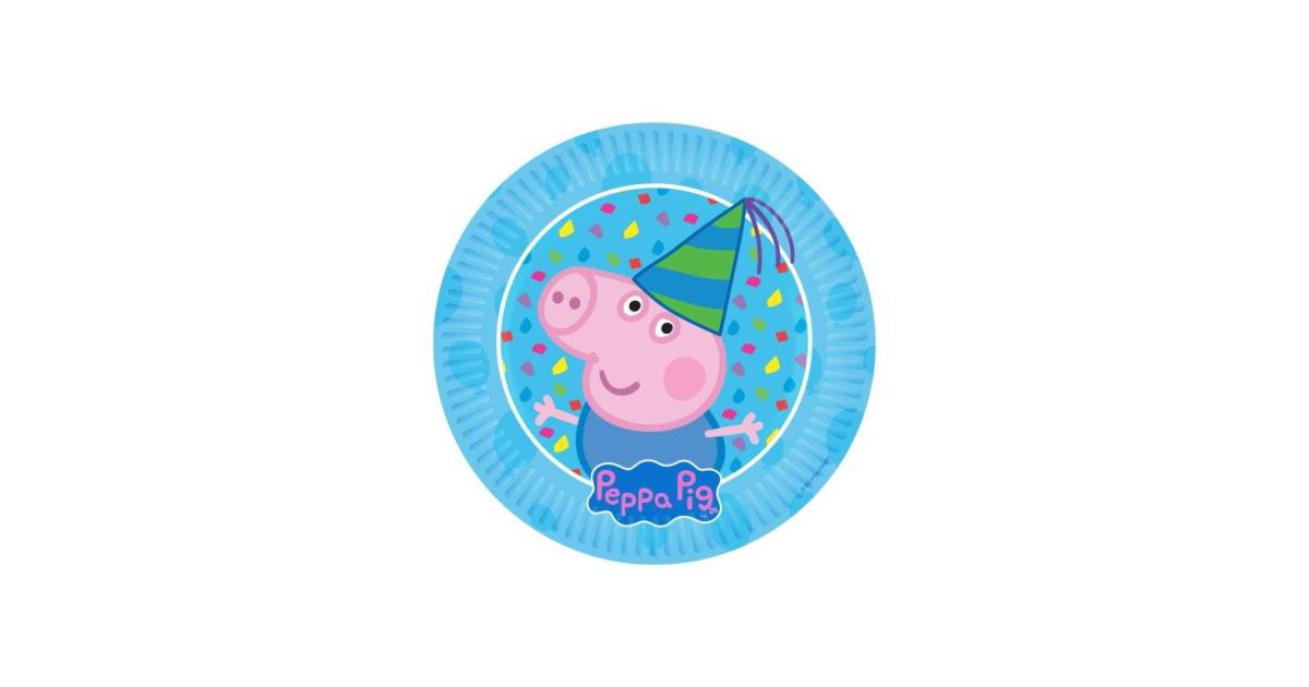 Paquete de 6 Globos Peppa Pig George Fiesta de Cumpleaños Látex Rosa Azul  Decoraciones