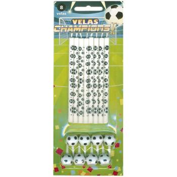 8 Velas Futebol XiZ Party Supplies