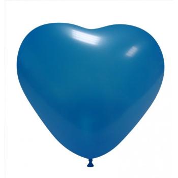 100 Globos Corazón 10" o 25 cm Foil - Azul XiZ Party Supplies