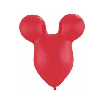 50 Balões Látex 15" Cabeça Mickey - Vermelho Qualatex