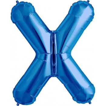 Balão Foil 34" Letra X - Azul NorthStar