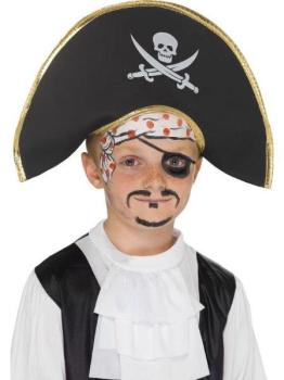 Sombrero Capitán Pirata Negro Smiffys