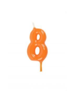 Vela 6cm nº8 - Naranja VelasMasRoses