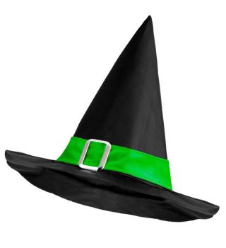 Sombrero de Bruja con Cinta - Verde Widmann