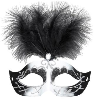 Máscara Carnaval Veneziano Preta Widmann