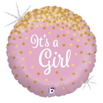 Balão Foil 18" It s a Girl Glitter Grabo