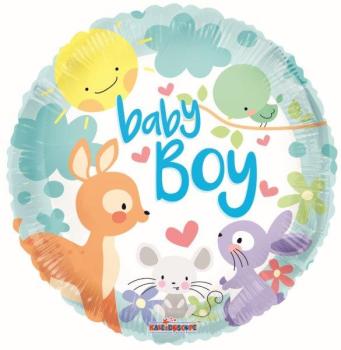 Balão Foil 18" Baby Boy Animals Kaleidoscope