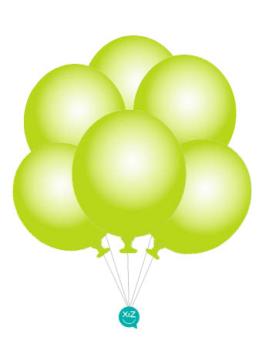 6 Balões 32cm - Verde Lima XiZ Party Supplies