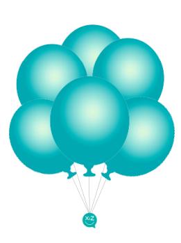 25 Globos 32cm - Turquesa XiZ Party Supplies