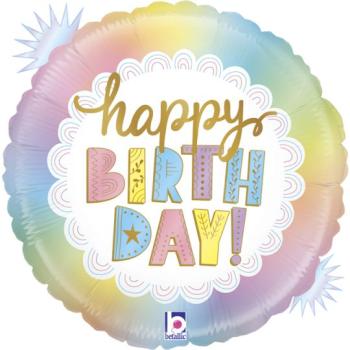 Balão Foil 18" Happy Birthday Opal Grabo