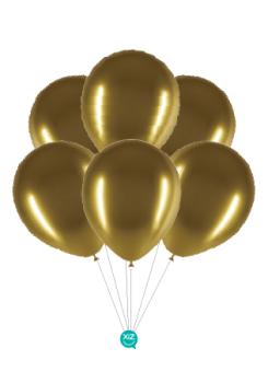 25 Balões 32cm Cromados - Ouro XiZ Party Supplies