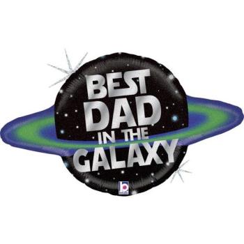 Globo Foil 31" Best Dad in the Galaxy Grabo