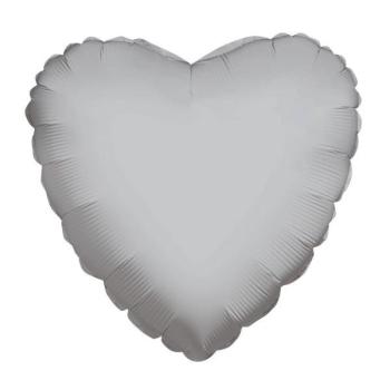 Globo de foil con forma de corazón de 9" - Plata Kaleidoscope