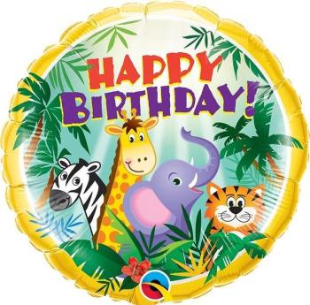 Balão Foil 18" Happy Birthday Selva Qualatex
