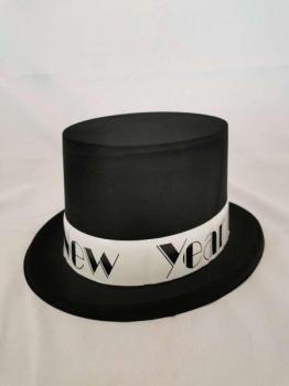 Sombrero de copa Ritz de tercioPeluca negro Beistle