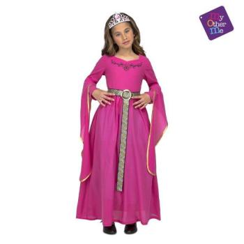Fato Princesa Medieval Rosa 5-6 Anos MOM