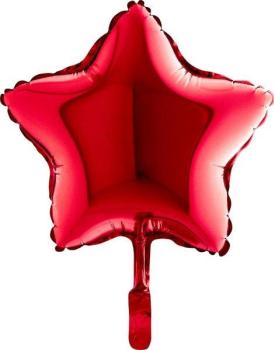 Balão Foil 9" Estrela - Vermelho Grabo