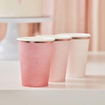 Vasos de Papel Ombre Pink GingerRay