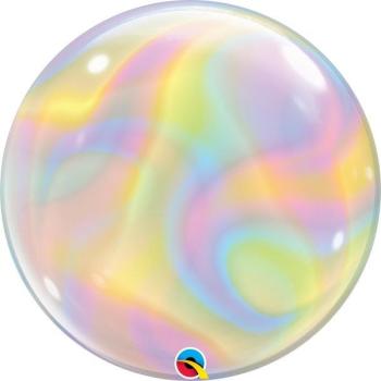 Globo Bubble  22" Espiral iridiscente Qualatex
