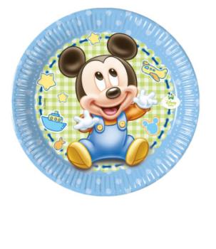 Pratos Pequenos Mickey Baby Decorata Party