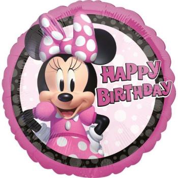 Globo Foil 18" Minnie Mouse Forever Happy Birthday Amscan