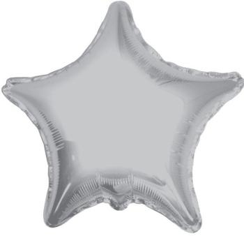 Balão Foil 9" Estrela - Prata Kaleidoscope