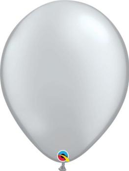 50 Balões 16" Qualatex - Prata Qualatex