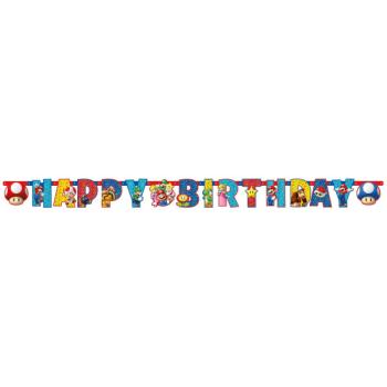Grinalda Happy Birthday Super Mario Amscan