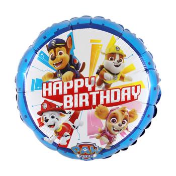 Balão Foil 18" Paw Patrol Happy Birthday Grabo