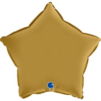 Globo Foil con forma de estrella de 18" - Oro satinado Grabo