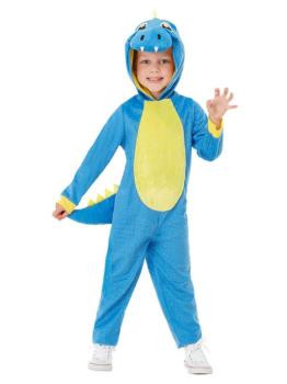 Disfraz infantil de dinosaurio azul - 3-4 años Smiffys