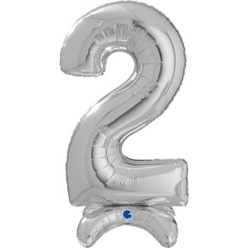 Balão Foil 25" Standup nº 2 - Prata Grabo