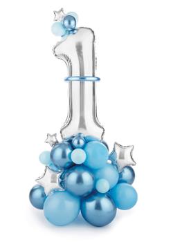 Bouquet de Balões Nº1 Azul PartyDeco