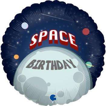 Balão Foil 18" Space Birthday Grabo