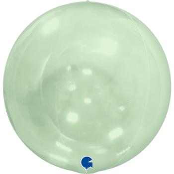 Balão 15" 4D Globo - Clear Verde - Sem válvula Grabo