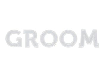 Emblema Groom Branco PartyDeco