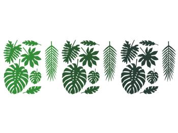 Decoraciones de hojas tropicales - Verde PartyDeco