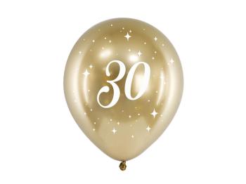 Balões Látex 30 Anos Glossy Gold PartyDeco