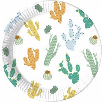 Platos de cactus compostables de 23 cm Decorata Party