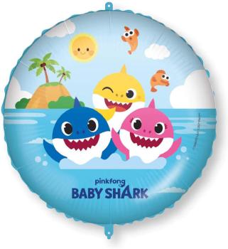 Balão Foil 18" Baby Shark com Peso Decorata Party
