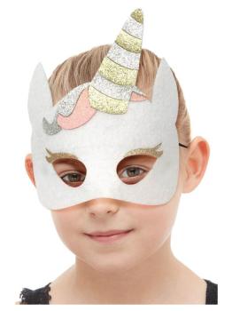 Máscara de fieltro de unicornio Smiffys