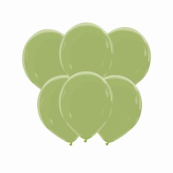 6 Balões 32cm Natural - Verde Oliva XiZ Party Supplies