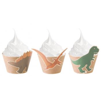 Envoltorio para cupcakes del mundo de los dinosaurios Tim e Puce