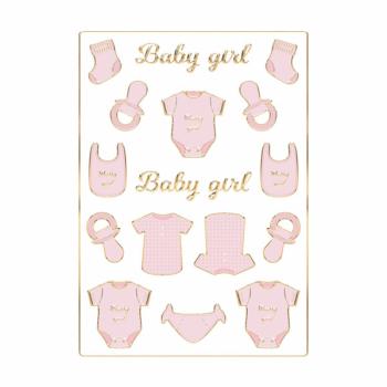 Stickers Baby Girl Tim e Puce