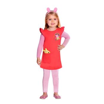 Disfarce Vestido Porquinha Peppa - 4-6 Anos Amscan