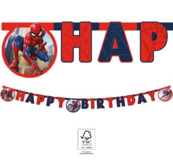 Guirnalda de happy birthday de Spiderman - Luchador contra e Decorata Party
